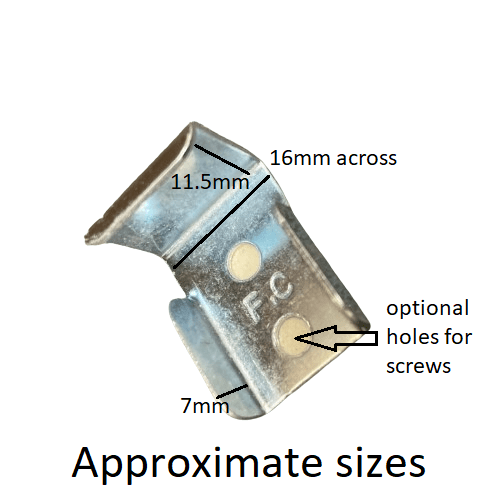 Pair of Metal Valance Clips/Pelmet Brackets for Wood/Sunwood Blinds